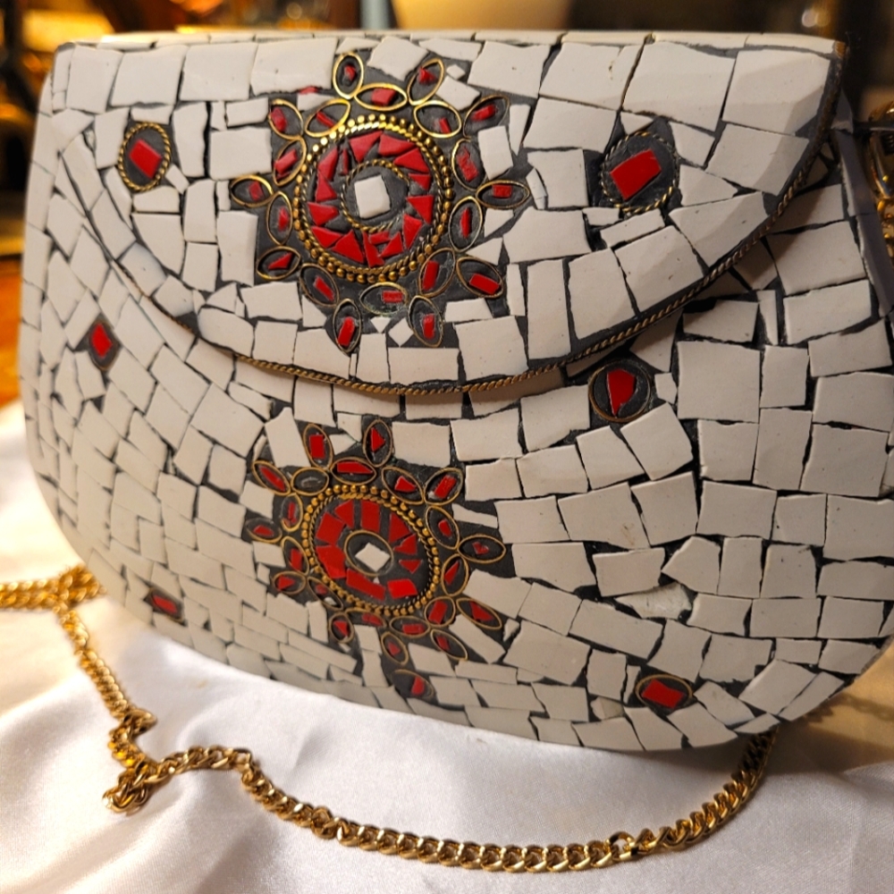 RAMLA Handmade Mosaic Clutch/Crossbody